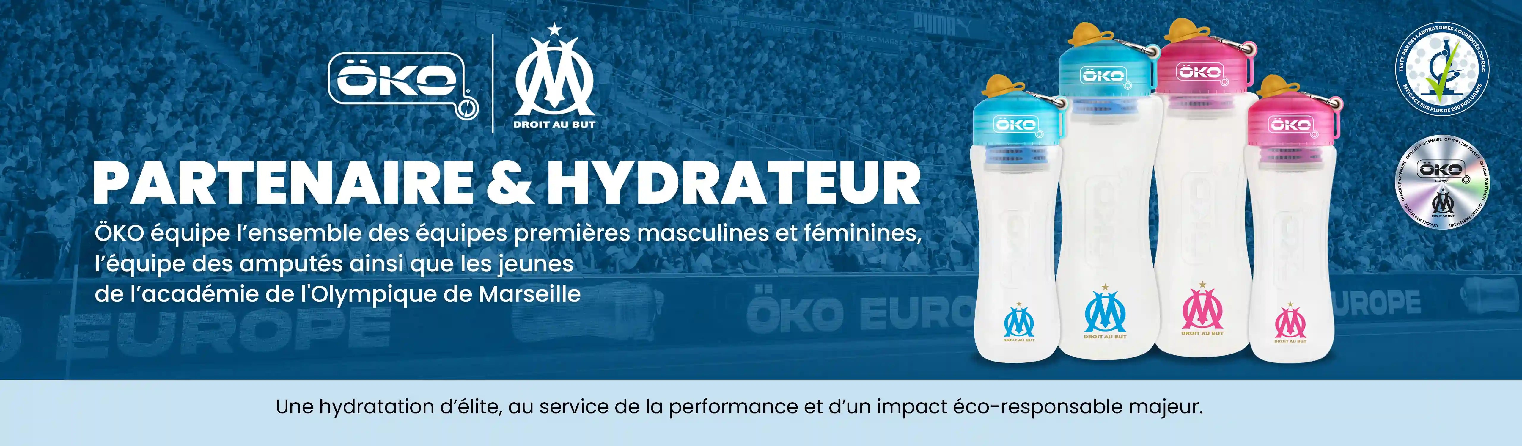 Gourdes filtrantes ÖKO OM 650ml ou 1 litre (bleue OM ou rose OM)