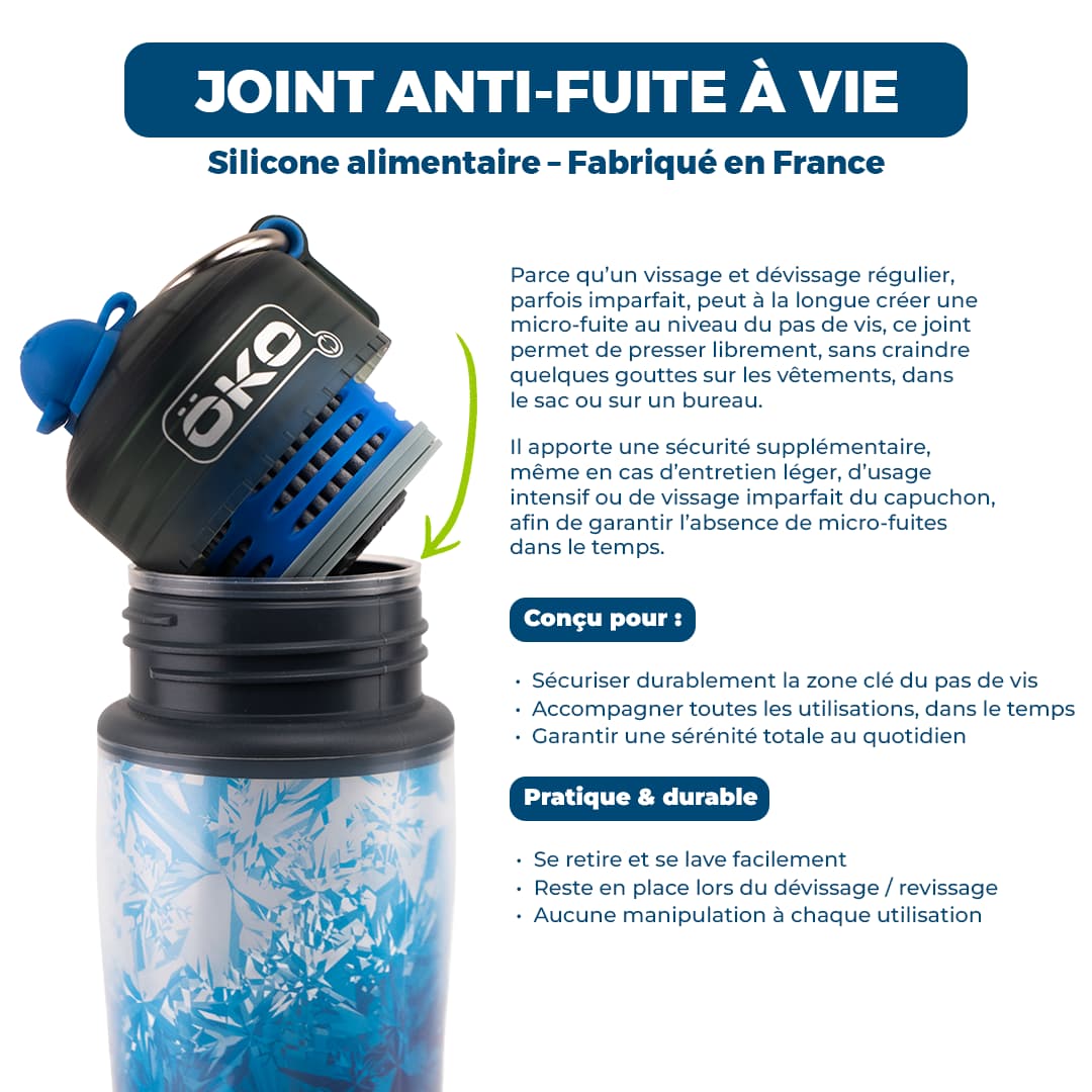 Joint anti fuite à vie Gourde filtrante OKO Fresh